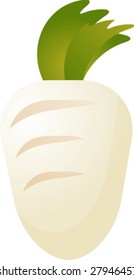 vegetable icon, chubby squarish style illustration