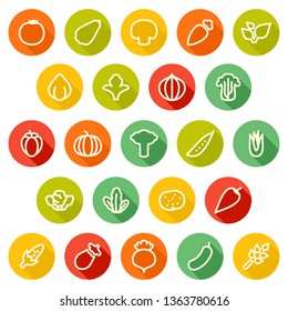 Vegetable Icon - Colorful Circle for Web and Mobile Graphic