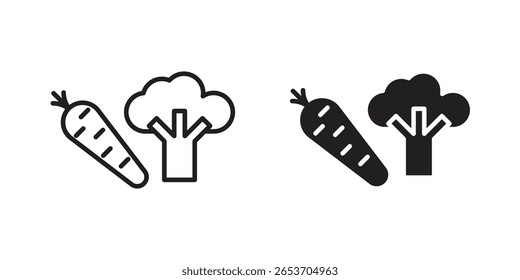 Vegetable icon design element. Editable stroke. Vector
