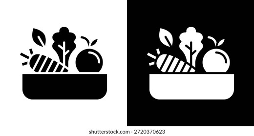 Icono vegetal, icono del estilo del glifo para el Sitio web o el App móvil