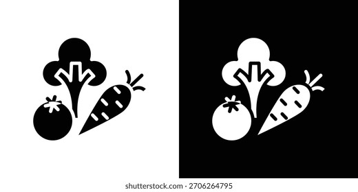 Vegetable icon illustration doodle. Flat illustration vector set