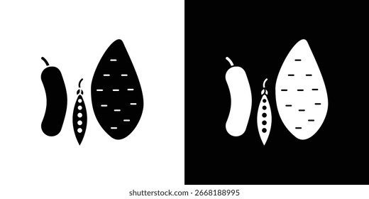 Gemüsesymbol-Illustration im flachen Stil. Symbolvorlagenfarbe bearbeitbar.