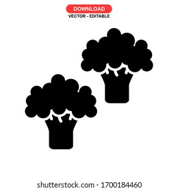 Icono vegetal o logotipo símbolo de signo aislado ilustración vectorial - iconos vectoriales de estilo negro de alta calidad
