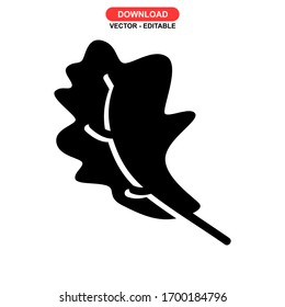 Icono vegetal o logotipo símbolo de signo aislado ilustración vectorial - iconos vectoriales de estilo negro de alta calidad
