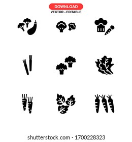icono vegetal o logotipo símbolo de signo aislado ilustración vectorial - Colección de iconos vectoriales de estilo negro de alta calidad
