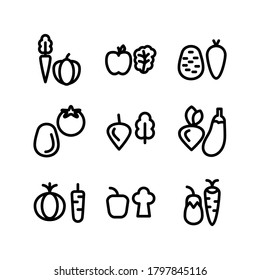 vegetable icon or logo isolated sign symbol vector illustration - Collection of high quality black style vector icons
