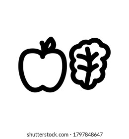 icono vegetal o logotipo símbolo de signo aislado ilustración vectorial - iconos vectoriales de estilo negro de alta calidad
