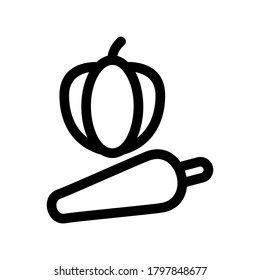 icono vegetal o logotipo símbolo de signo aislado ilustración vectorial - iconos vectoriales de estilo negro de alta calidad
