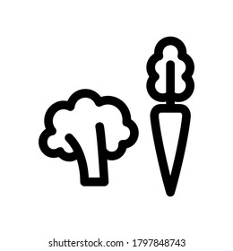 vegetable icon or logo isolated sign symbol vector illustration - high quality black style vector icons
