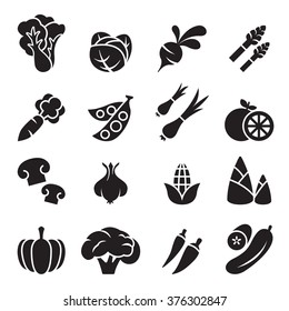 Vegetable icon set 2