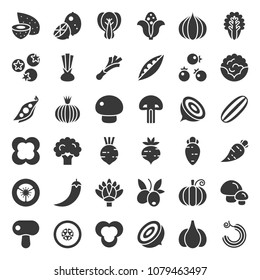 Vegetable icon set 2/2, solid icon