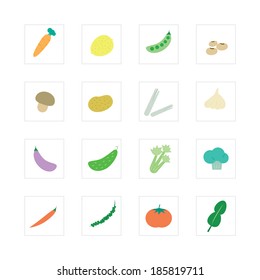 Vegetable icon set