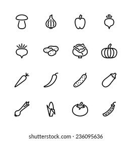 vegetable icon set