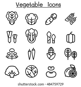 Vegetable icon set