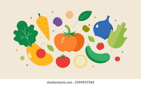 Vegetable icon. Vegetable icon set. Cartoon style