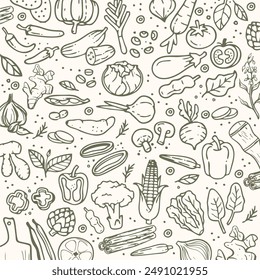 Vegetable icon vector background illustration.