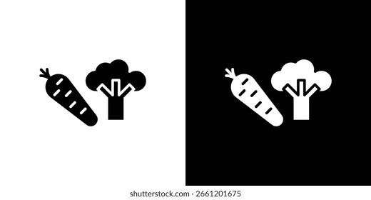 Ilustraciones del Clipart del Vector del icono vegetal en estilo plano