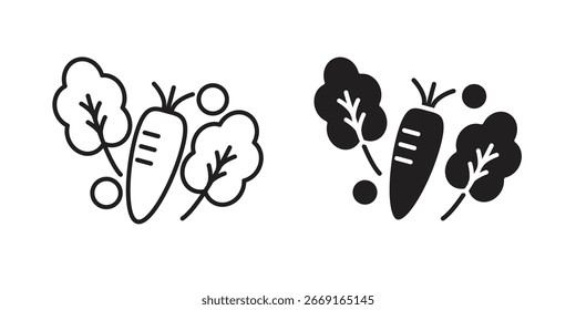 Icono de verduras. Ilustración vectorial. Ilustración vectorial aislada. Ilustración EPS.