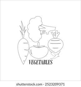 VEGETABLE ICON VECTOR ILLUSTRATION SYMBBOL DESIGN