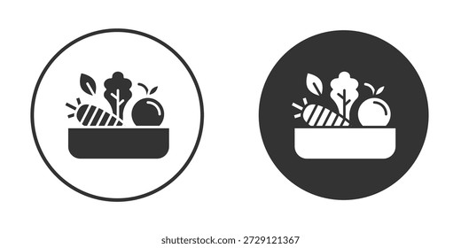 Silueta de Vector de icono vegetal en negro. Vector de icono plano simple.