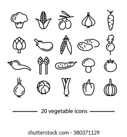 vegetable icons collection