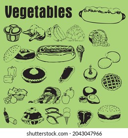 Vegetable icons
EPS 10 
Vectors