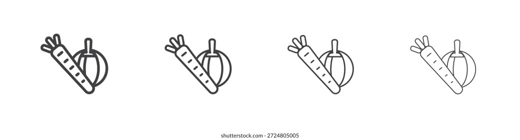 Iconos de vegetales para gráficos y Diseños web.