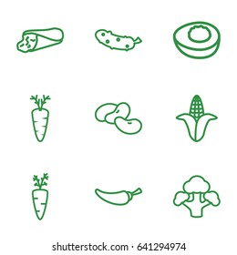 Vegetable icons set.  