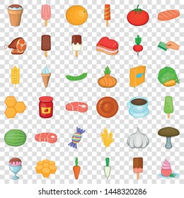 Vegetable icons set. Cartoon style of 36 vegetable vector icons for web for any design