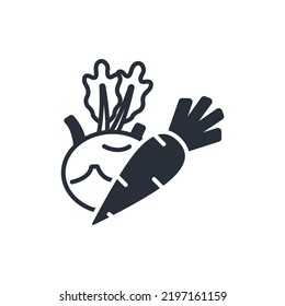 Vegetable icons  symbol vector elements for infographic web