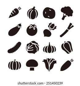 Vegetable icons / vector illustration