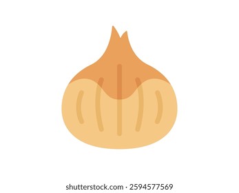 Vegetable, illustration of fresh onion icon.