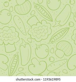 Vegetable ingredients vector seamless pattern, use for menu,templates,websites, textile, surface,packages,flyers,