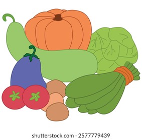 Vegetable isolated on white background