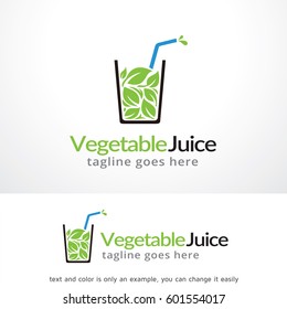 Vegetable Juice Logo Template Design Vector