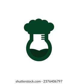vegetable lab nature logo design illustration.