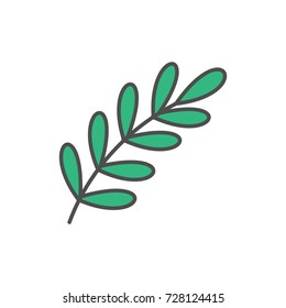Vegetable leaves icon vector illustration
