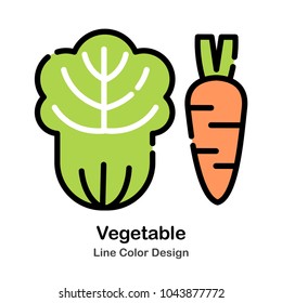 Vegetable Line color icon