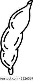 Vegetable line drawing single item icon Edamame