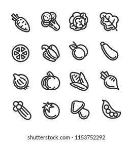 Vegetable Line Icons