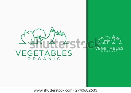 Vegetable line logo symbol icon design