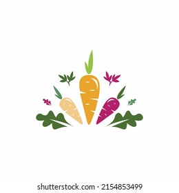 diseño de logotipo vegetal arte vectorial
