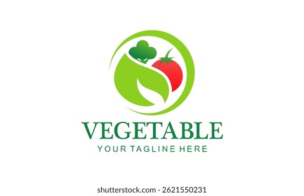 Ícone de logotipo vegetal ilustração vetorial projeto de cor