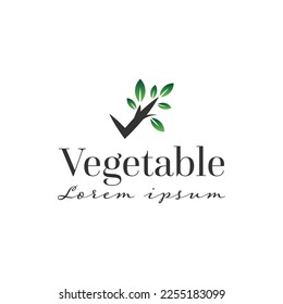 Vegetable logo illustration template design