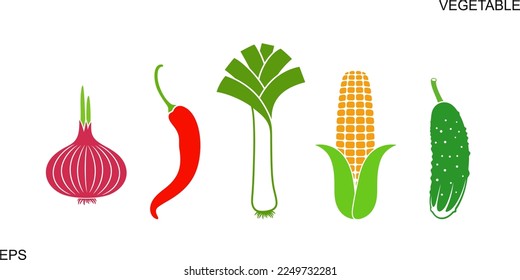 Vegetable logo. Isolated vegetable on white background