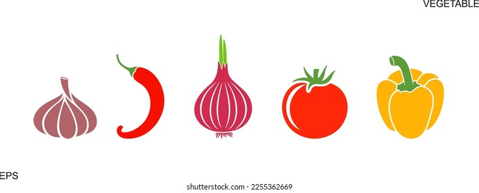 Vegetable logo. Isolated vegetable on white background