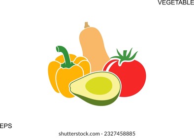 Vegetable logo. Isolated vegetable on white background
