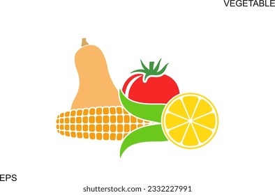 Vegetable logo. Isolated vegetable on white background