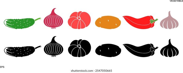 Vegetable logo. Isolated vegetable on white background