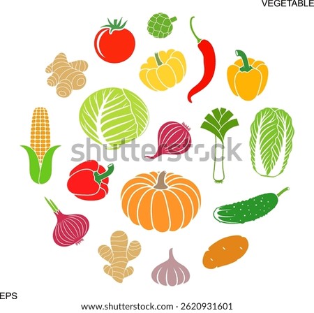 Vegetable logo. Isolated vegetable on white background
